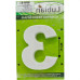 Numero Lubian 3D Branco Abs 3 10Cm