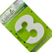 Numero Lubian 3D Branco Abs 3 10Cm