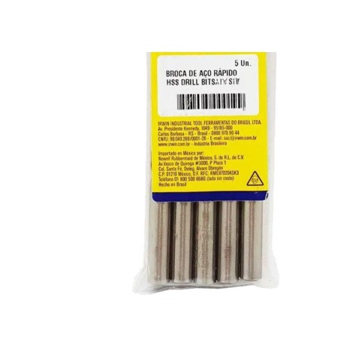 Broca Aco Rapido Irwin 9,0Mm - Kit C/5 Unidades