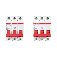 Kit C/2 - Disjuntor Steck Din Tripolar 16A Sd63 3Ka