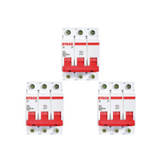 Kit C/3 - Disjuntor Steck Din Tripolar 20A Sd63 3Ka