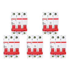 Kit C/5 - Disjuntor Steck Din Tripolar 20A Sd63 3Ka