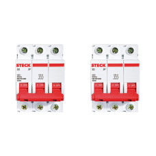 Kit C/2 - Disjuntor Steck Din Tripolar 32A Sd63 3Ka