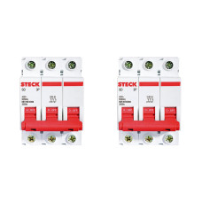 Kit C/2 - Disjuntor Steck Din Tripolar 40A Sd63 3Ka