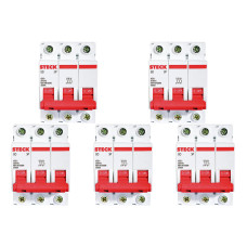 Kit C/5 - Disjuntor Steck Din Tripolar 40A Sd63 3Ka