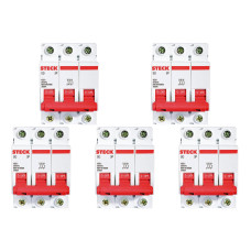 Kit C/5 - Disjuntor Steck Din Tripolar 50A Sd63 3Ka