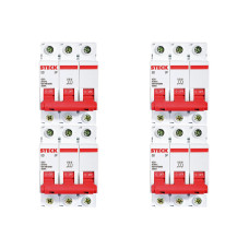 Kit C/4 - Disjuntor Steck Din Tripolar 80A Sd3 10Ka