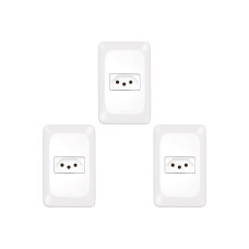 Kit C/3 - Conjunto Pial Pop 1Tomada 10A Lgx030 Branco