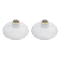 Kit C/2 - Plafonier Pvc Perlex Branco Redondo Soquete Pvc...