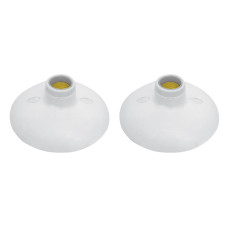 Kit C/2 - Plafonier Pvc Perlex Branco Redondo Soquete Pvc...