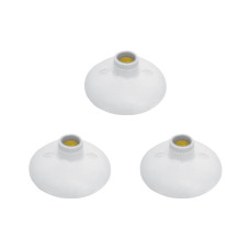 Kit C/3 - Plafonier Pvc Perlex Branco Redondo Soquete Pvc...