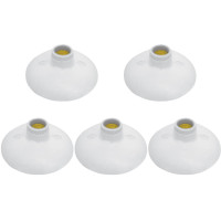 Kit C/5 - Plafonier Pvc Perlex Branco Redondo Soquete Pvc...