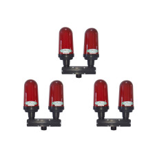 Kit C/3 - Para-Raio Sinalizador Topo Duplo Com Fotocelula
