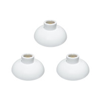 Kit C/3 - Plafonier Pvc Perlex Branco Redondo Soquete Por...