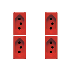 Kit C/4 - Modulo Soprano Ilus (Tomada 20A Vermelho) 5Ub99008