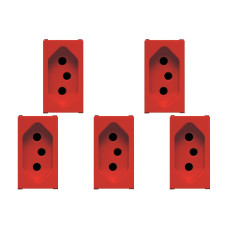 Kit C/5 - Modulo Soprano Ilus (Tomada 20A Vermelho) 5Ub99008