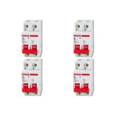 Kit C/4 - Disjuntor Steck Din Bipolar 10A Sd62 C Sdd62C10