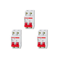 Kit C/3 - Disjuntor Steck Din Bipolar 20A Sd62 C Sdd62C20