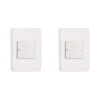 Kit C/2 - Conjunto Perlex Aros 4X2 Branco Com Placa(1Bipo...