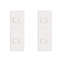 Kit C/4 - Conjunto Perlex Aros 4X2 Branco Com Placa(1Camp...