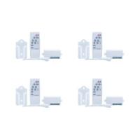 Kit C/4 - Controle Remoto Qualitronix Ventilador Branco Qv40