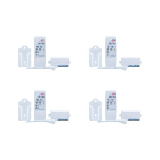 Kit C/4 - Controle Remoto Qualitronix Ventilador Branco Qv40