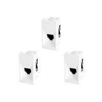 Kit C/3 - Modulo Pial Pop Branco 1 Tomada Rj11 Lg090