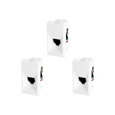 Kit C/3 - Modulo Pial Pop Branco 1 Tomada Rj11 Lg090