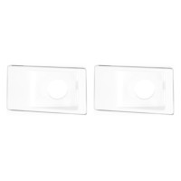 Kit C/2 - Conjunto Pial Pop 4X2 Branco Com Placa (1Furo) ...