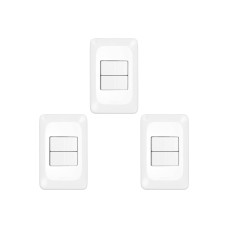 Kit C/3 - Conjunto Pial Pop 4X2 Branco Com Placa (2Simple...