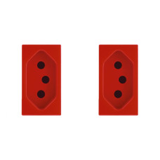 Kit C/2 - Modulo Soprano Ilus (Tomada 10A Vermelho) 5Ub99007