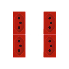 Kit C/4 - Modulo Soprano Ilus (Tomada 10A Vermelho) 5Ub99007
