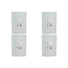 Kit C/4 - Controle Para Ventilador Qualitronix Embutir Ve...
