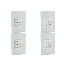 Kit C/4 - Controle Para Ventilador Qualitronix Embutir Ve...