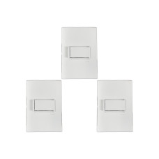 Kit C/3 - Conjunto Ilumi Vivaz Branco Com Placa 1 Simples...