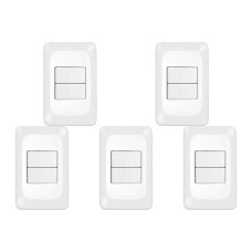 Kit C/5 - Conjunto Pial Pop Modulo Com Placa 4X2 - 2 Simp...