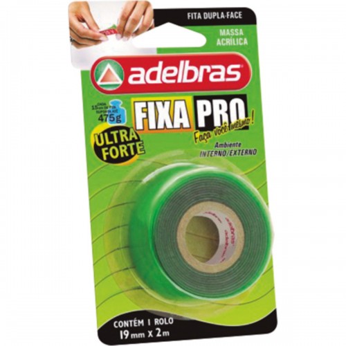 Fita Dupla-Face Adelbras F.Pro Verde 19Mmx2