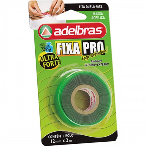 Fita Dupla-Face Adelbras F.Pro Verde 12Mmx2