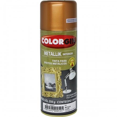 Spray Colorgin Metallik Cobre 350Ml