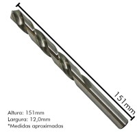 Broca Aco Rapido Irwin 12,0Mm - Kit C/5 Unidades