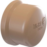 Caps Marrom Tigre Liso Liso 40Mm 22080407 - Kit C/20 