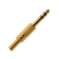 Plug P-10 Stereo 6,35Mm Dourado Com Mola  603 - Kit C/10