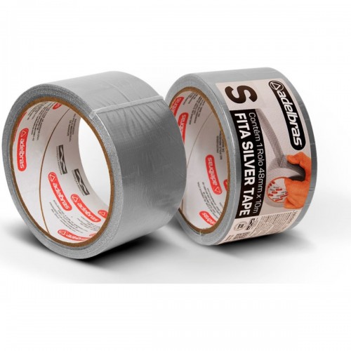 Fita Silver Tape Adelbras 48 X 10M Cinza 