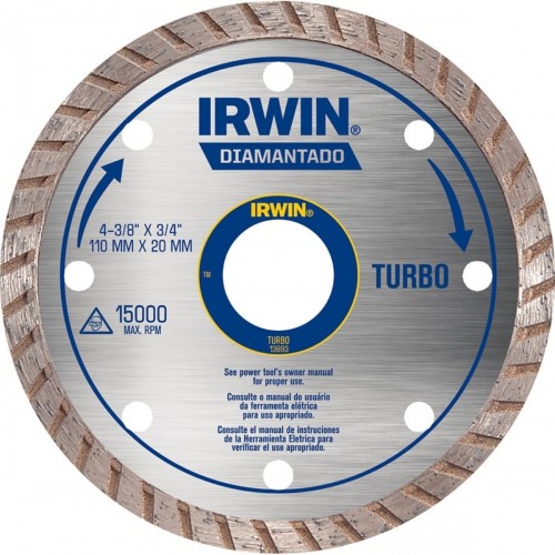 Disco Diamantado Irwin Turbo 110Mm Agua Iw13893