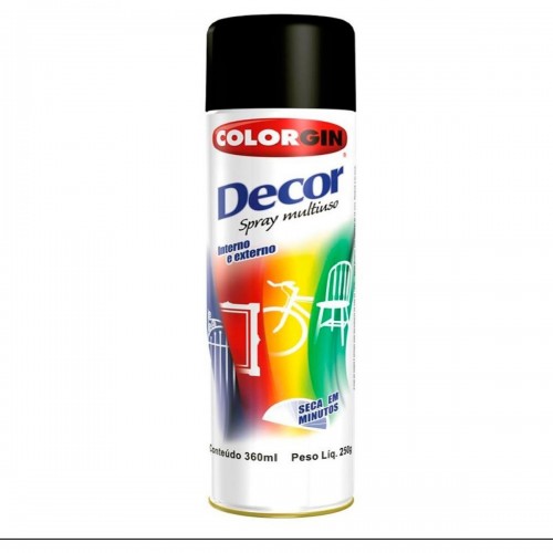 Tinta Spray Colorgin Decor Branco Brilhante 360Ml 8641