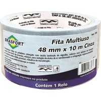 Fita Silver Tape Brasfort Multiuso 48 X 10M Cinza 7548