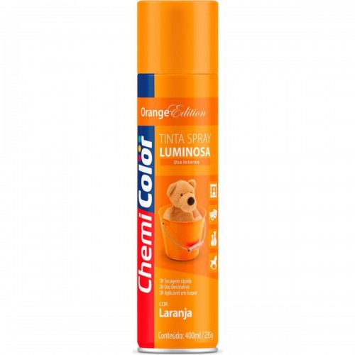 Tinta Spray Chemicolor Luminescente Laranja 400Ml 