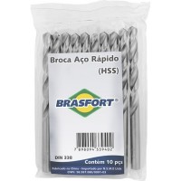 Broca Aco Rapido Brasfort 7,0Mm 7481 - Kit C/10 