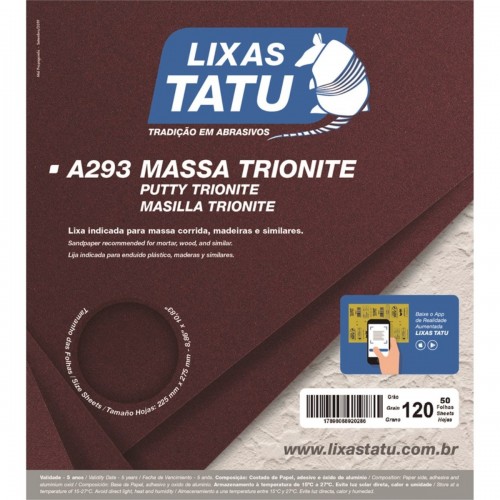 Lixa Massa Tatu 120 Trionite A29301200050 - Kit C/50 