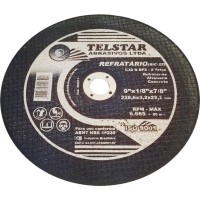 Disco De Corte Para Refratario Telstar  9 X 1/8 X 7/8 2 Telas  302211 - Kit C/5